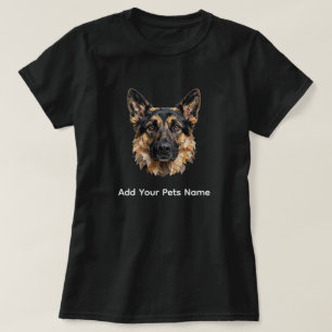 Camiseta de diseño de perro pastor alemán