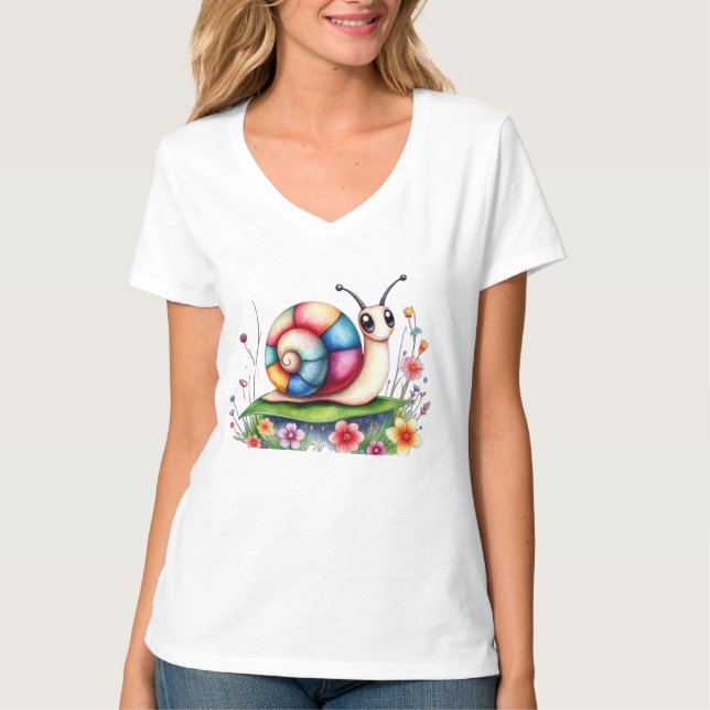 camiseta de diseño de personalizado de caracol (Anverso)