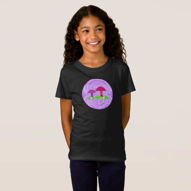 Camiseta de diseño de planta de hongos (Anverso completo)