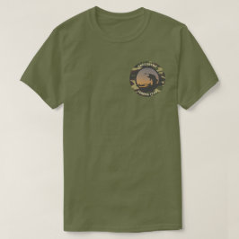 Camiseta de diseño de redondeo de pesca y de camo