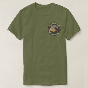 Camiseta de diseño de redondeo de pesca y de camo