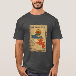 Camiseta de diseño de sello vintage SFR Yugoslavia