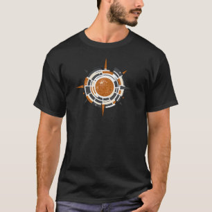 Camiseta de diseño de sol fracturado
