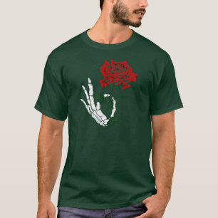 Camiseta de diseño de tatuaje de novia de rosa esq