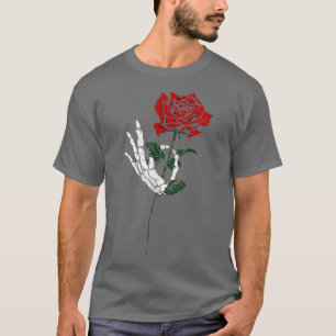 Camiseta de diseño de tatuaje de novia de rosa esq