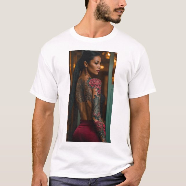 Camiseta de diseño de tatuaje elegante" (Anverso)