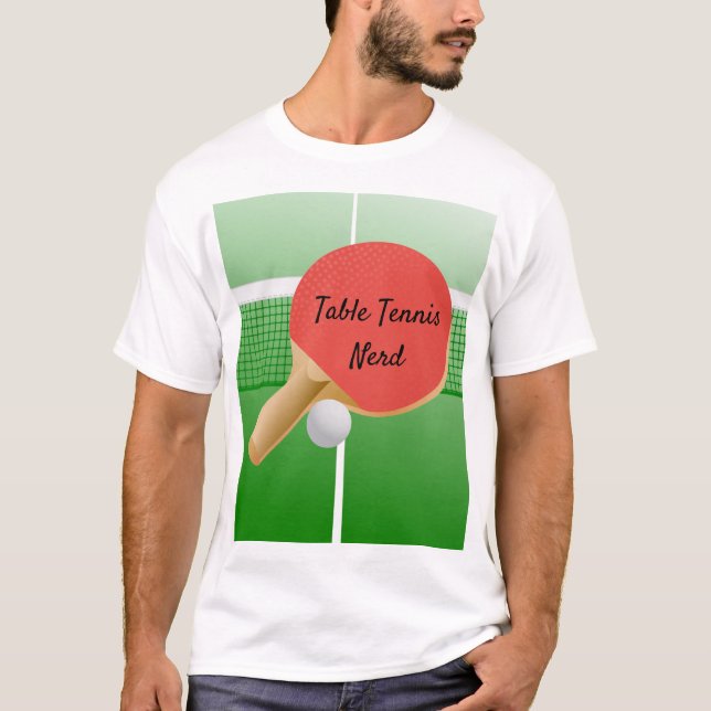 Camiseta de diseño de tenis de mesa de ping pong (Anverso)