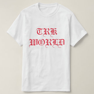 CAMISETA DE DISEÑO DE TEXTO T.R.K WORLD