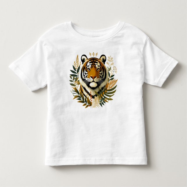 Camiseta de diseño de tigre fuerte (Anverso)