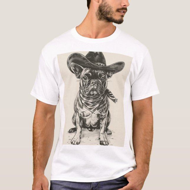 Camiseta de diseño de tinta retro de Gorra de Bull (Anverso)