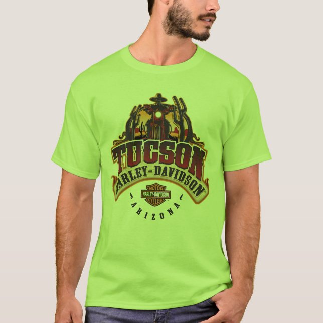 Camiseta de diseño de Tucson Harley Davidson (Anverso)