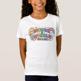 Camiseta de diseño de verano de niña pequeña linda