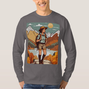 Camiseta de diseño de Wanderer de otoño