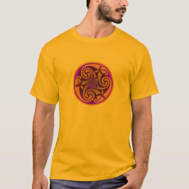 Camiseta de diseño en espiral de arte celta