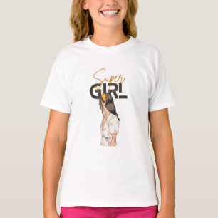 camiseta de diseño especial para superchicas chica