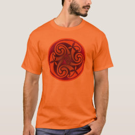 Camiseta de diseño espiral de arte celta