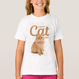 Camiseta de diseño feliz día del gato