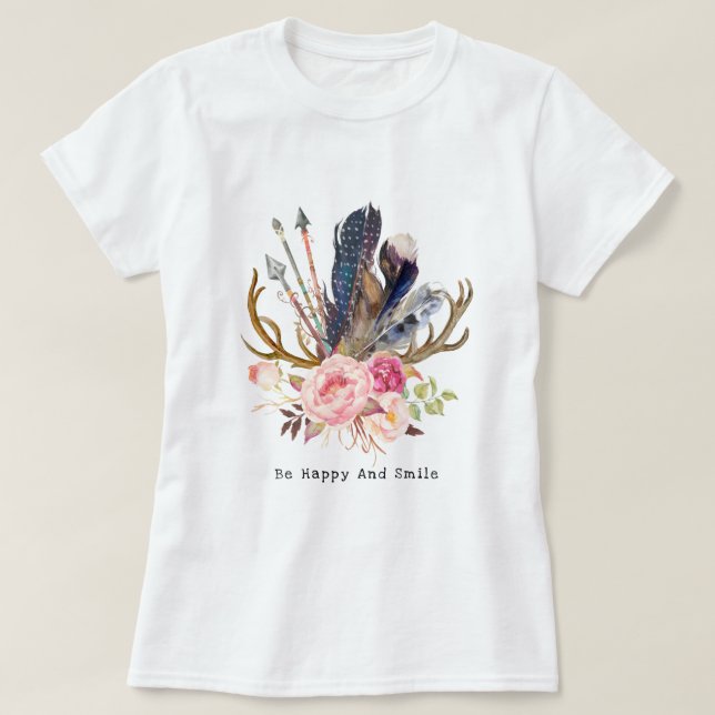 Camiseta de diseño femenino estilo Boho (Diseño del anverso)