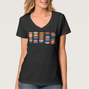 Camiseta de diseño geométrico moderno y colorido