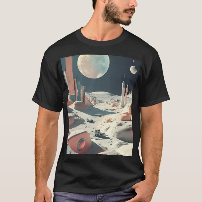 Camiseta de diseño lunar - Luna elegante y cómoda (Anverso)