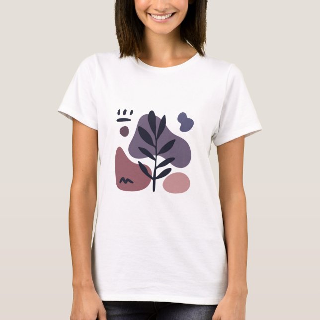 camiseta de diseño minimalista de naturaleza (Anverso)