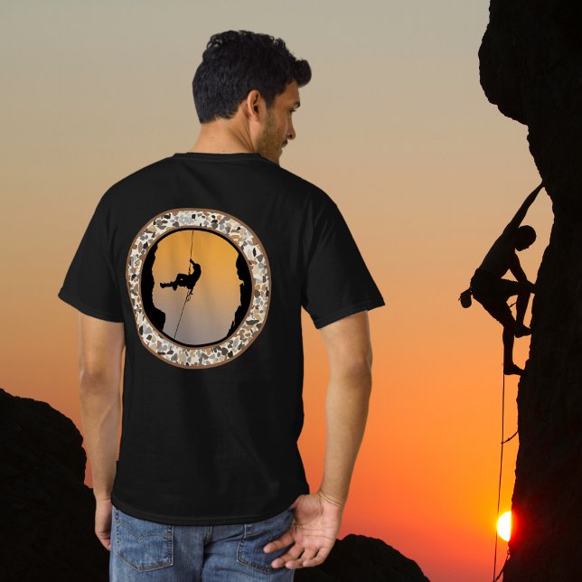 Camiseta de diseño redondo de escalada en roca Peb (Subido por el creador)