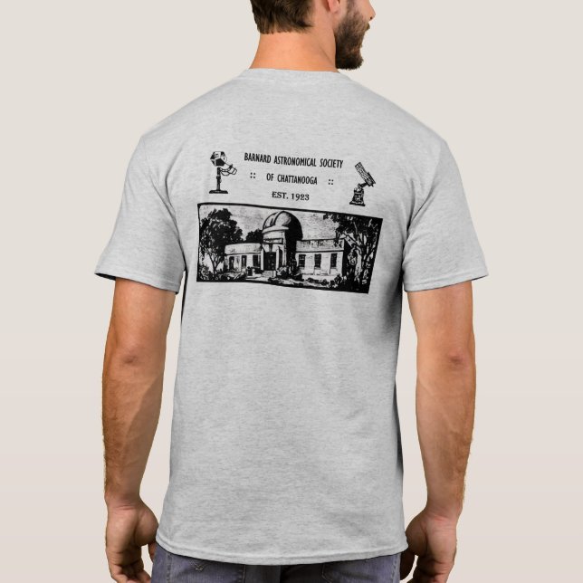 Camiseta de diseño retro BAS (Logotipos negros) (Reverso)