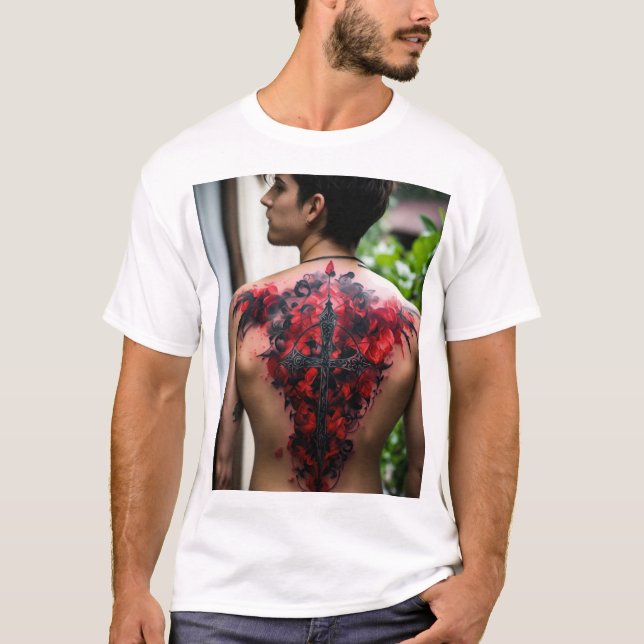Camiseta de diseño tradicional de tatuaje estadoun (Anverso)
