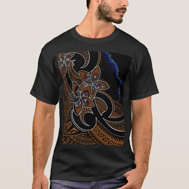 camiseta de diseño tribal polinesia (Anverso)