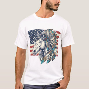 Camiseta de diseño vectorial vintage de caballo pa