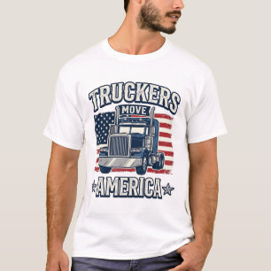 Camiseta de diseño vintage de camión Truckers Move