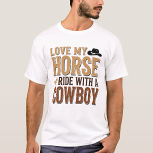 Camiseta de diseño vintage western caballo y cita