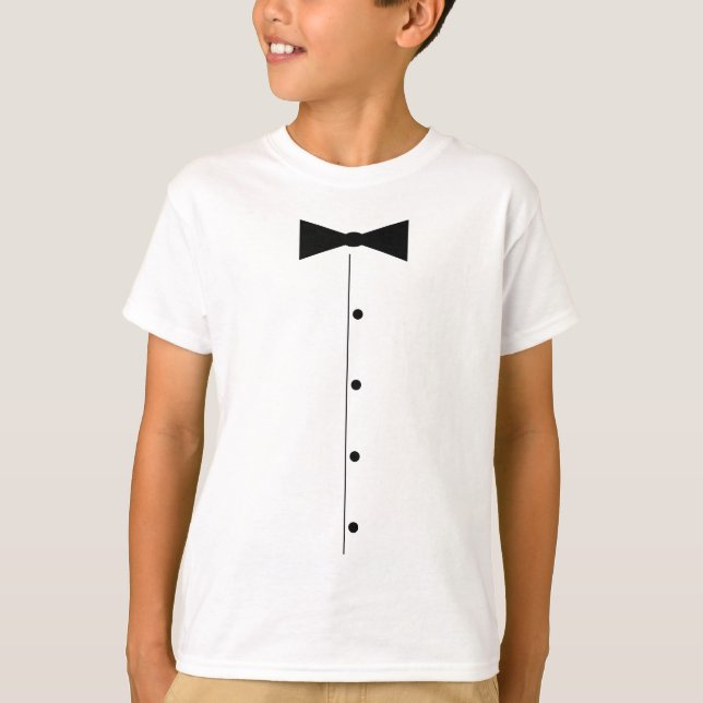 Camiseta de disfraz de esmoquin para niños con cor (Anverso)