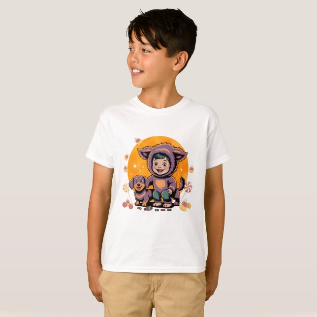 Camiseta de disfraz de HalloweenWolf Pals para niñ (Anverso completo)