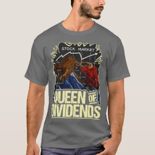 Camiseta de dividendos de alza contra inversor en el mercad