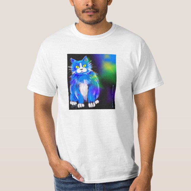 Camiseta de DizzyCats, azul DizzyCat de Diego (Anverso)