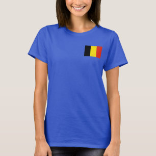 Camiseta de DK de la bandera y del mapa de Bélgic
