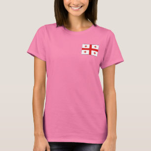 Camiseta de DK de la bandera y del mapa de Georgia