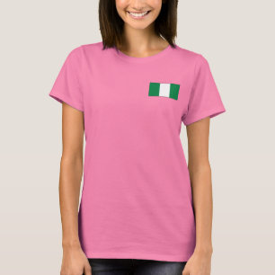 Camiseta de DK de la bandera y del mapa de Nigeria