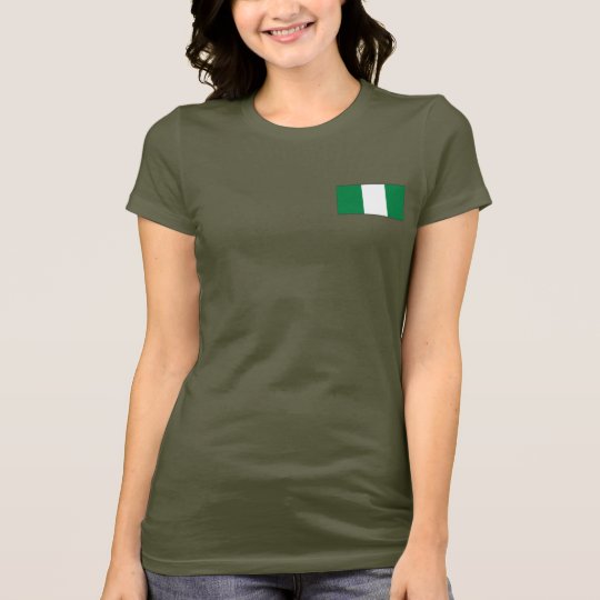 Camiseta de DK de la bandera y del mapa de Nigeria