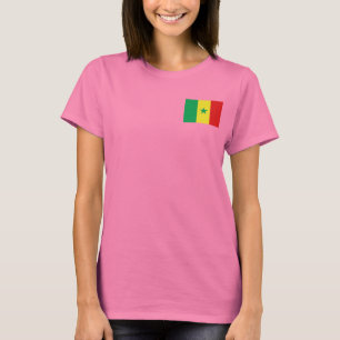Camiseta de DK de la bandera y del mapa de Senegal