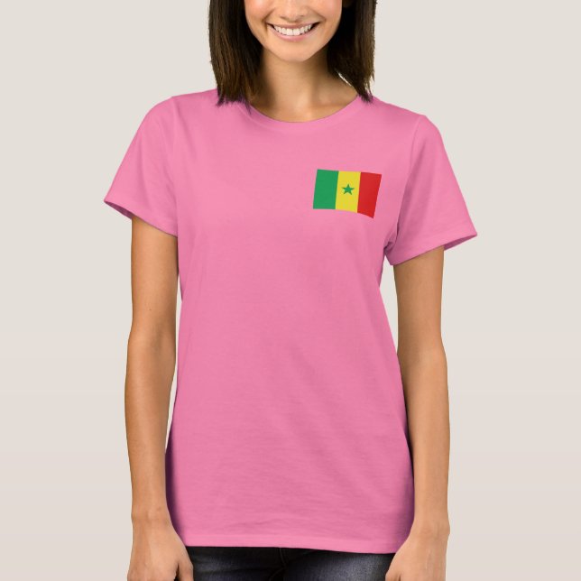 Camiseta de DK de la bandera y del mapa de Senegal (Anverso)
