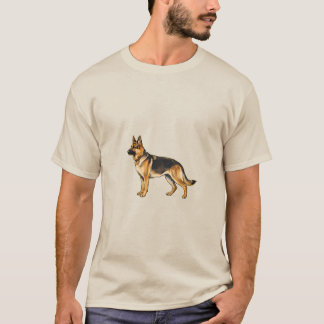 Camiseta de doble cara de Pastor Alemán y comida p