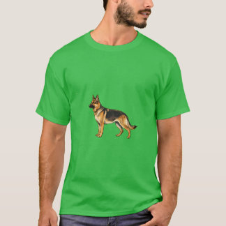 Camiseta de doble cara de Pastor Alemán y comida p