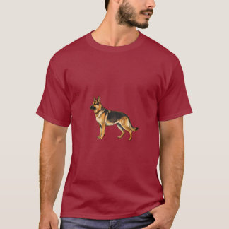 Camiseta de doble cara de Pastor Alemán y comida p