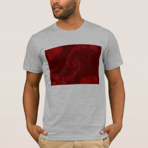Camiseta de doble espiral roja profunda