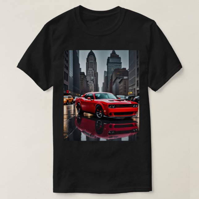 Camiseta De Dodge Hellcat - Para Aficionados A Los (Diseño del anverso)