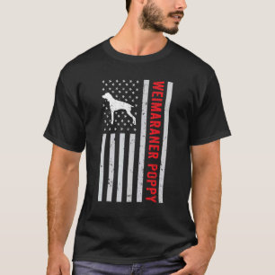Camiseta De Dog Bandera Americana Weimaraner Poppy Mascota