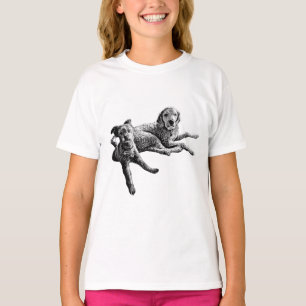 Camiseta de Dog Duo – Arte de Tinta para Amantes d