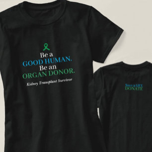 Camiseta de donación de órganos para trasplante de